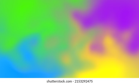 Blurred Gradient Gradation Abstract Background Smooth Liquid Transition Of Purple Blue Yellow And Green Colors Concept With Smooth Movement And Copy Space