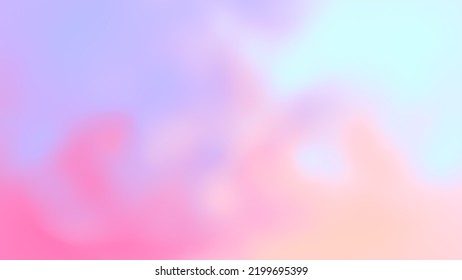 Blurred Gradient Gradation Abstract Background Smooth Liquid Transition Of Bright Holographic Colors Of 2022 Year Concept With Smooth Movement And Copy Space