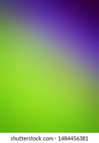 Blurred gradient lime green   dark purple in trendy background colors and smooth texture  abstract colorful background design