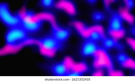 Blurry abstract pattern of glowing neon lights. Abstract background wallpaper banner backdrop