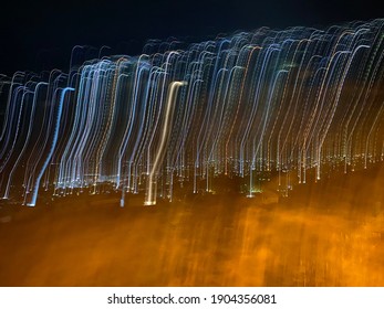 Blurry Citylight Night Art Abstract