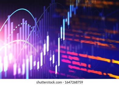 Blurry Financial Graph Code Strings Over Stock Illustration 1647268759 ...