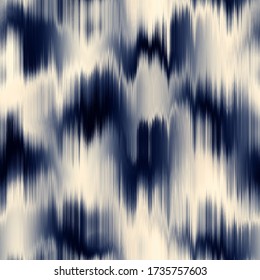 Blurry gradient glitch abstract artistic texture background. Wavy irregular bleeding dye seamless pattern. Digital colorful ombre distorted all over print. Variegated modern cloudy graphic backdrop. 