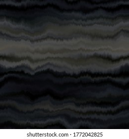 Blurry gradient watercolor silk paint texture background. Wavy irregular bleeding dye seamless pattern. Soft grey black ombre melange all over print. Variegated graphic marble backdrop. 