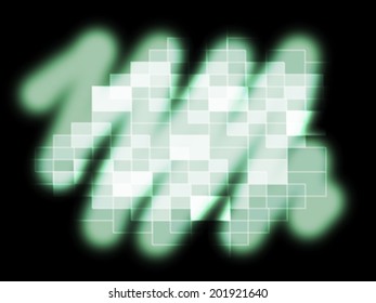Blurry Pixel Pattern Showing Glowing Blurry Or Reflection 