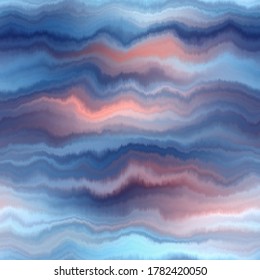 Blurry silk neutral tie dye texture background. Wavy irregular bleeding wave seamless pattern. Athmospheric ombre distorted watercolor effect. Space dyed all over print
