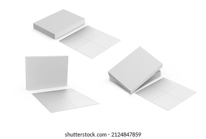 Board Game Packaging Blank Isolated 3D Rendering