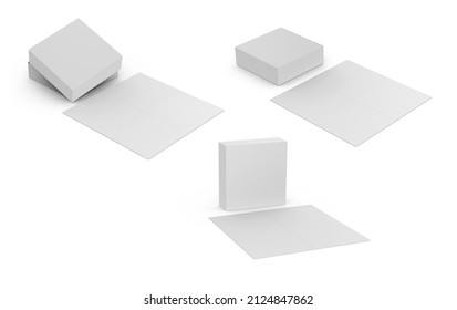 Board Game Packaging Blank Isolated 3D Rendering