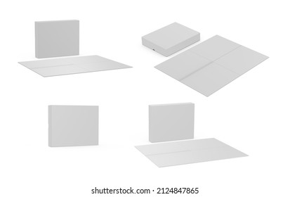 Board Game Packaging Blank Isolated 3D Rendering