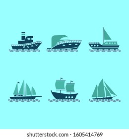 Boat Logo Collection Ship Logo Stock Illustration 1605414769 | Shutterstock