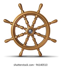 Boat Ship Steering Wheel Nautical Control Stock Illustration 96140513 ...