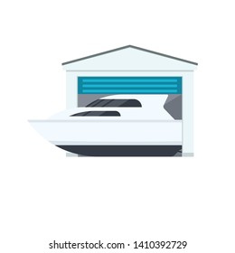 Boat Storage Icon. Clipart Image Isolated On White Background