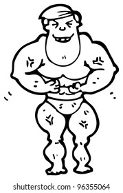 Body Builder Cartoon Stock Illustration 96355064 | Shutterstock