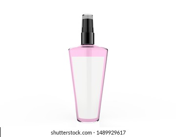 Body Mist Mock Up Template On Isolated White Background. Ready For Your Design. 3D Illustration.