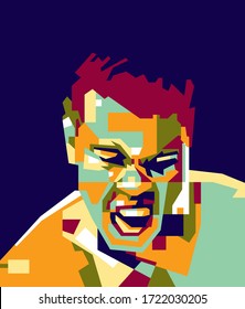 Bogor, Indonesia - May 04 2020 : Muhammad Ali The Boxing Legends In Wpap