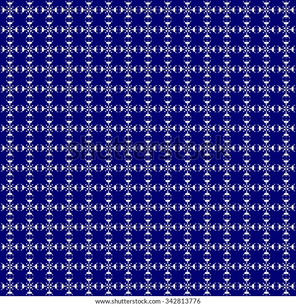 Bohemian Folk Seamless Pattern Royal Blue Stock Illustration 342813776