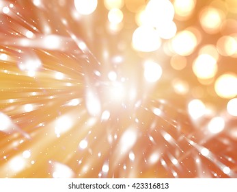 Bokeh light orange abstract background.