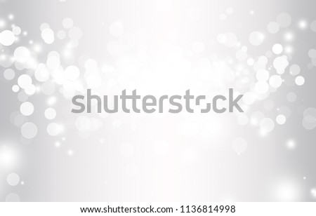 The bokeh on the background blurred the natural gray and white. Bokeh colorful glows sparkle beautiful Valentines Day concept. New year day