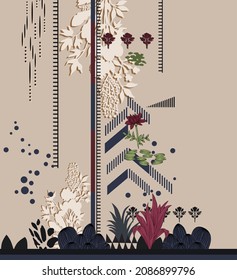 Bold Design Art Textile Prints New Botanical Design Art