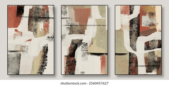 Bold and expressive abstract art with contrasting colors and striking lines, perfect for modern and vibrant interiors.