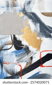 Bold and expressive abstract art with contrasting colors and striking lines, perfect for modern and vibrant interiors