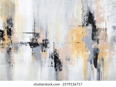 Bold and expressive abstract art with contrasting colors and striking lines, perfect for modern and vibrant interiors