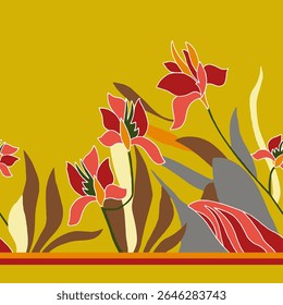 borde floral audaz
