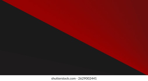 A bold and modern background design featuring a diagonal split with red and black gradient tones. Ideal for digital media, graphic design templates, or presentations.