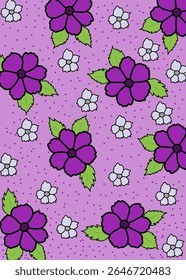  inconsútil floral púrpura