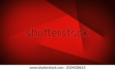Bold red abstract geometric background in 4K with grainy textures and sharp triangular shapes. Ideal for vibrant, modern wallpapers, backdrops, or banners