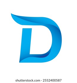 A bold and sleek 3D blue letter D, ideal for use in branding, digital design projects, modern typography, and creative logo design. - Powered by Shutterstock