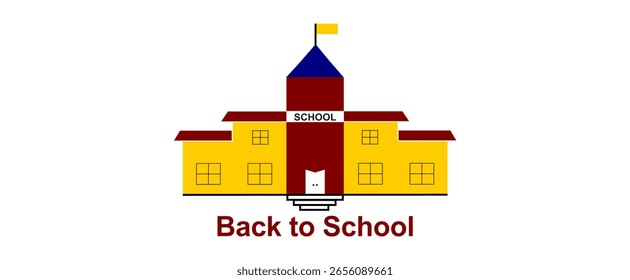 Bold “Back to School” text vector with education theme — perfect for school promotions, kids learning, and academic designs.