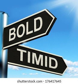 Bold and Timid Signpost