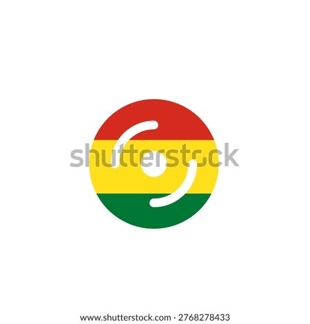 Bolivia Flag Disk In Icon