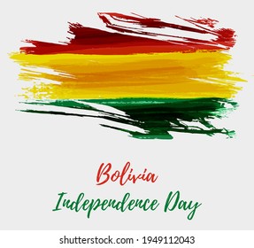 Bolivia Independence day. Abstract brushed grunge flag of Bolivia. Template for holiday banner, poster, invitation, etc. - Powered by Shutterstock