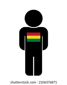 Bolivian Man Illustration, Flat Style