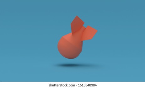 The bomb on blue background. 3d illustration - Shutterstock ID 1615348384