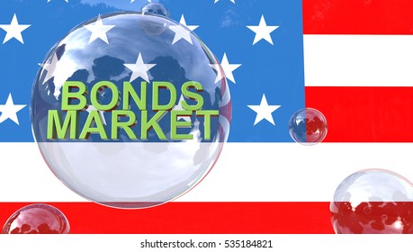 Bond Market Bubble Concept 3D Rendering