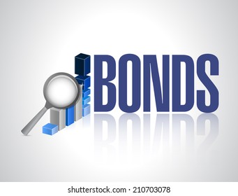 bonds business graph illustration design over a white background