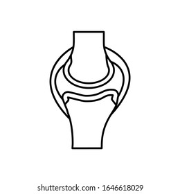 Bones Cartilage Joints Ligament Icon. Simple Line Outline Orthopedics Icons For Ui And Ux Website Or Mobile Application