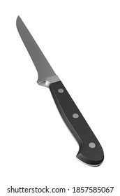 Boning Knife 3D Illustration On White Background