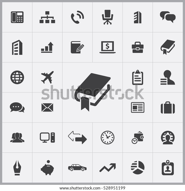 book with bookmark icon. company icons universal\
set for web and\
mobile