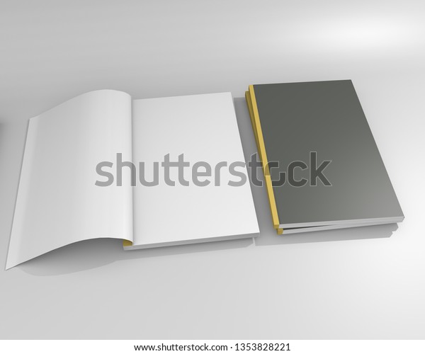 Book Cover 3d Render Stock Illustration 1353828221