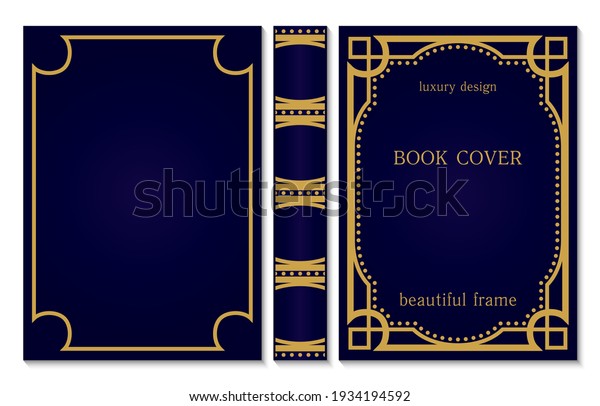 Book cover and spine design sample of template.\
Vintage frames. Art Deco Brochure design. Geometric pattern. Volume\
cover. Rasterized\
version.