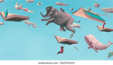 Book, education and kids. back to school. learning and child dream concept art. - Powered by Shutterstock