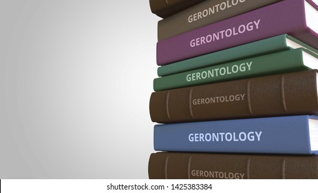 Book With GERONTOLOGY Title, 3D Rendering