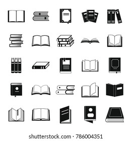本のアイコンセット ウェブ用の25冊の本のベクター画像アイコンの簡単なイラスト のベクター画像素材 ロイヤリティフリー Shutterstock