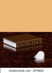 Book of Knowledge with lit bulb