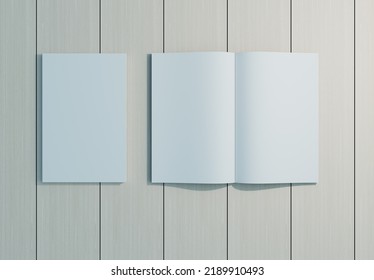 book mock up design for replace text on the book, 3d illustration rendering