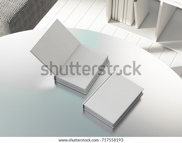 Download Book Mockup Interior 3d Rendering Stock Illustration 717558193 PSD Mockup Templates